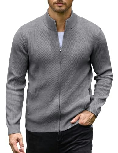 Coofandy Men's Stand Collar Long Sleeve Cardigan Sweater: $29.99 Coofandy Men's Stand Collar Long Sleeve Cardigan Sweater: $29.99