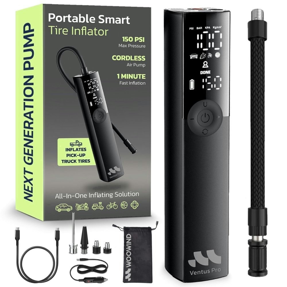 Woowind 150-PSI Portable Air Compressor Tire Inflator: $35.99 Woowind 150-PSI Portable Air Compressor Tire Inflator: $35.99