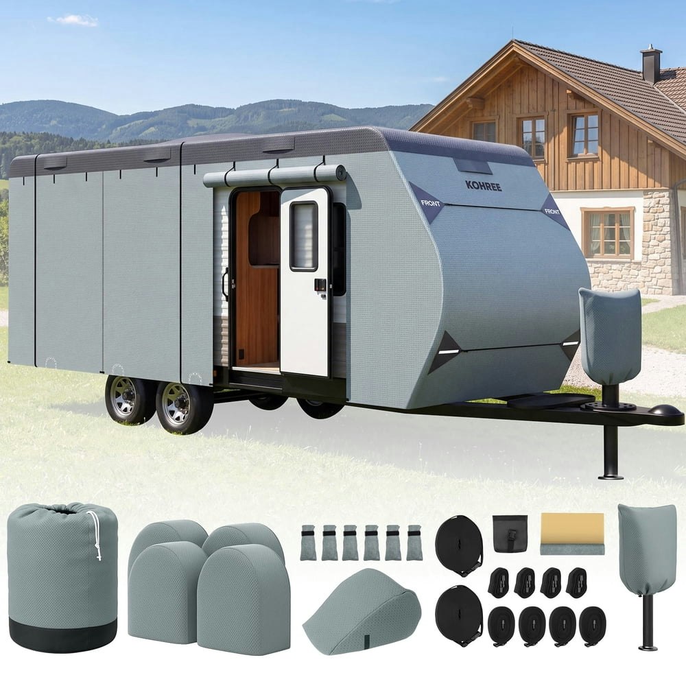 Kohree 18'-20' 7-Layer Travel Trailer RV Cover: $180.49 Kohree 18'-20' 7-Layer Travel Trailer RV Cover: $180.49