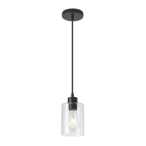 Klss Modern Farmhouse Glass Cylinder Pendant Light: $19.07 Klss Modern Farmhouse Glass Cylinder Pendant Light: $19.07