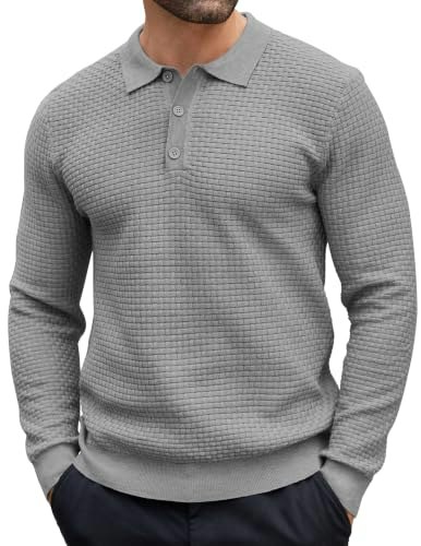 Coofandy Men's Lightweight Knit Long Sleeve Polo Sweater: $19.54 Coofandy Men's Lightweight Knit Long Sleeve Polo Sweater: $19.54