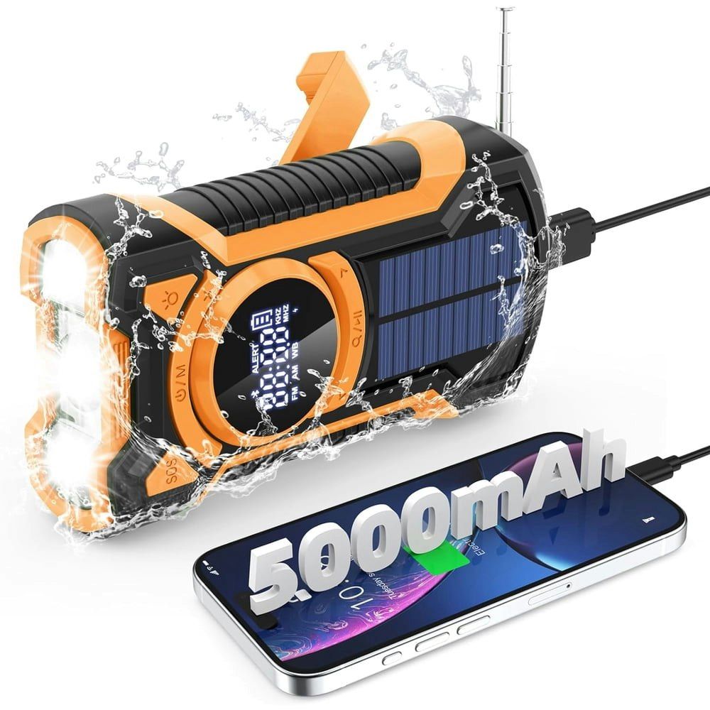 Prociv 5,000mAh Hand Crank Solar Emergency Weather Radio: $17.99 Prociv 5,000mAh Hand Crank Solar Emergency Weather Radio: $17.99