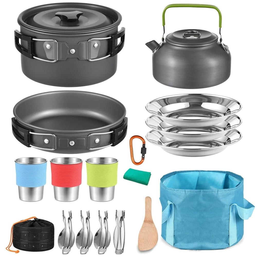 Bn-Link 22-Piece Camping Cookware Mess Kit: $26.99 Bn-Link 22-Piece Camping Cookware Mess Kit: $26.99