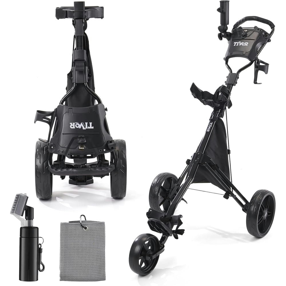 Tivor 3-Wheel Golf Push Cart: $113.39 Tivor 3-Wheel Golf Push Cart: $113.39