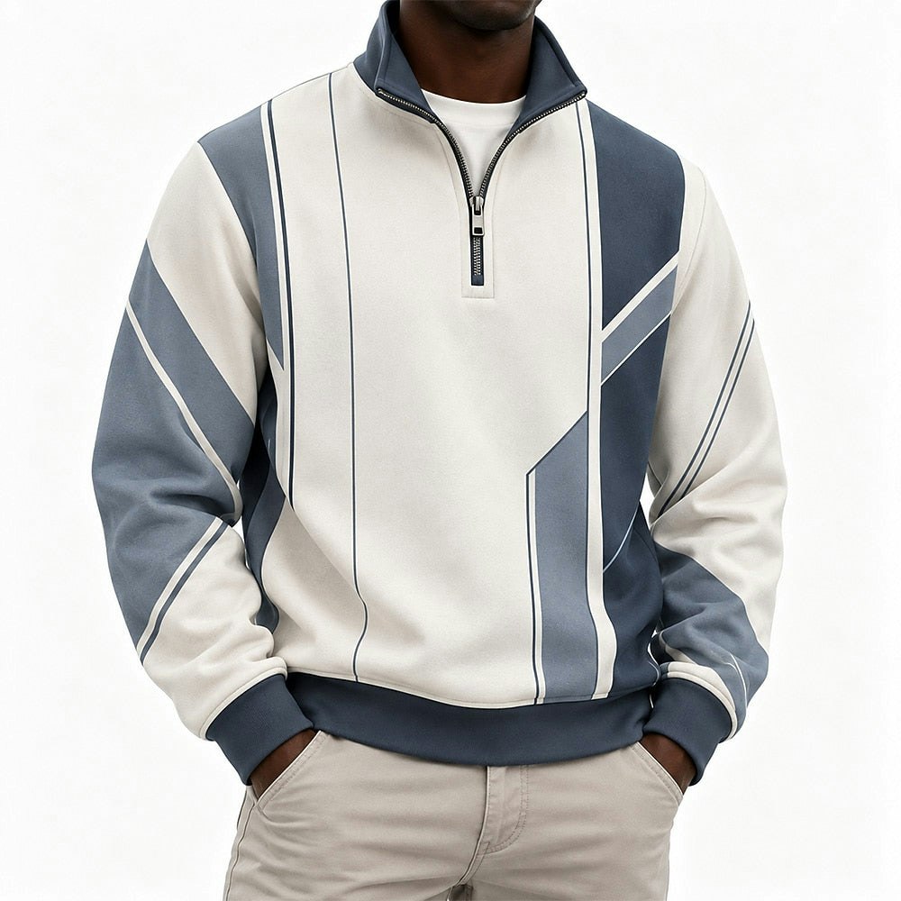 Men's Quarter Zip Geometric Sweatshirt: 2 for $18 Men's Quarter Zip Geometric Sweatshirt: 2 for $18