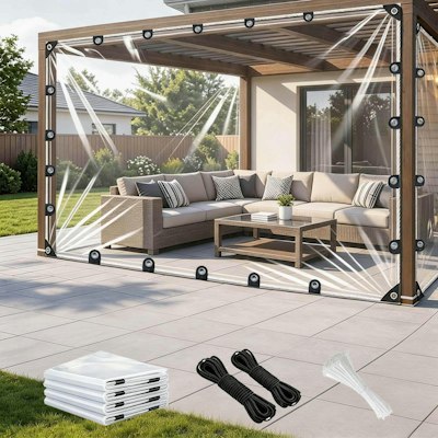 4x6-Foot Clear Waterproof Tarp for $12 + free shipping