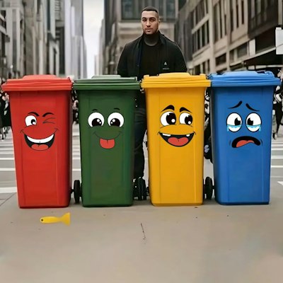 Cartoon Face Sticker Decal 4-Pack: 69 cents + free shipping w/ $25