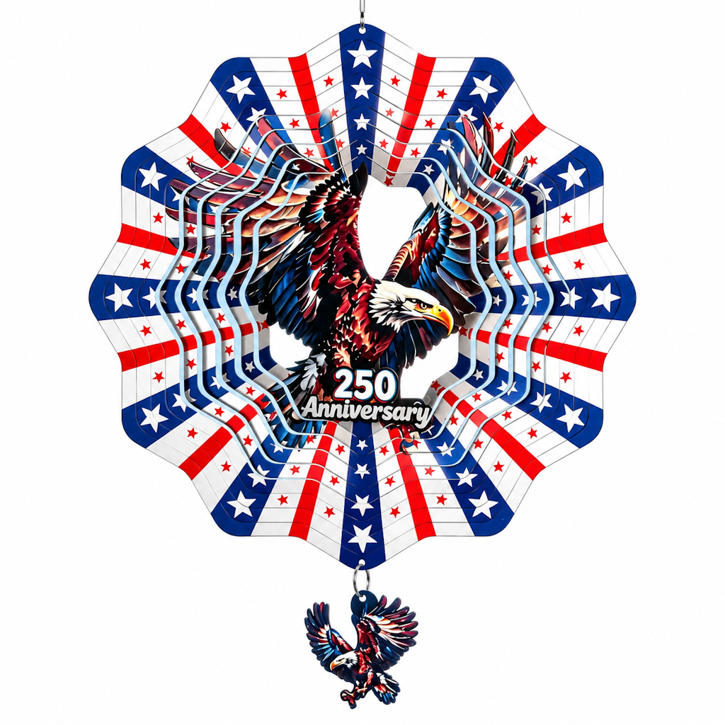 12" American Flag Eagle Wind Spinner: $9.99