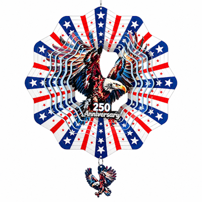 12" American Flag Eagle Wind Spinner for $10 + free shipping w/ Prime