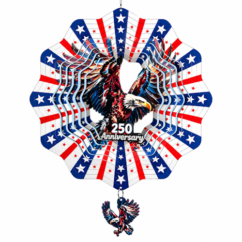 12" American Flag Eagle Wind Spinner for $10 + free shipping w/ Prime