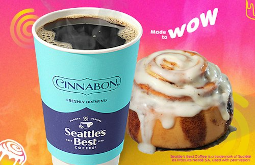 Small Coffee at Cinnabon: Free