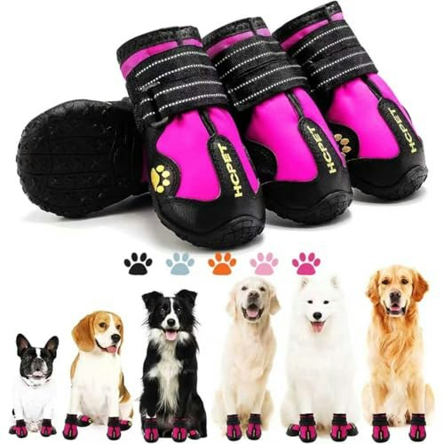 Hcpet Anti-Slip Dog Boots 4-Pack: $24.35 Hcpet Anti-Slip Dog Boots 4-Pack: $24.35