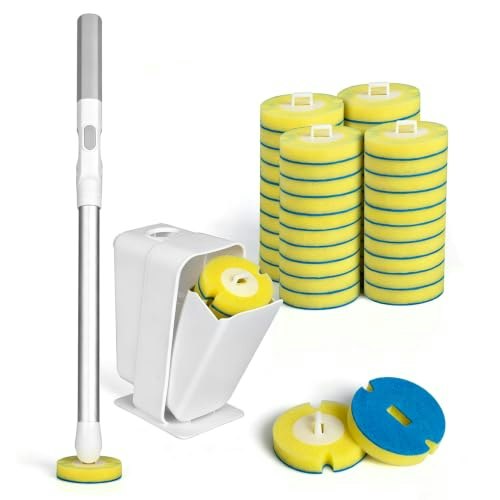 Eyliden Toilet Brush Set with 40 Refills: $10.99