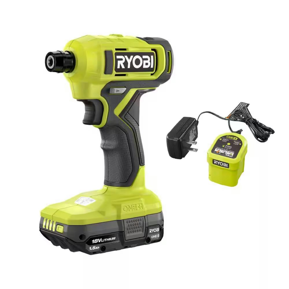 Ryobi One+ 18V Cordless 1/4" Hex Screwdriver Kit w/ Battery & Charger: $50