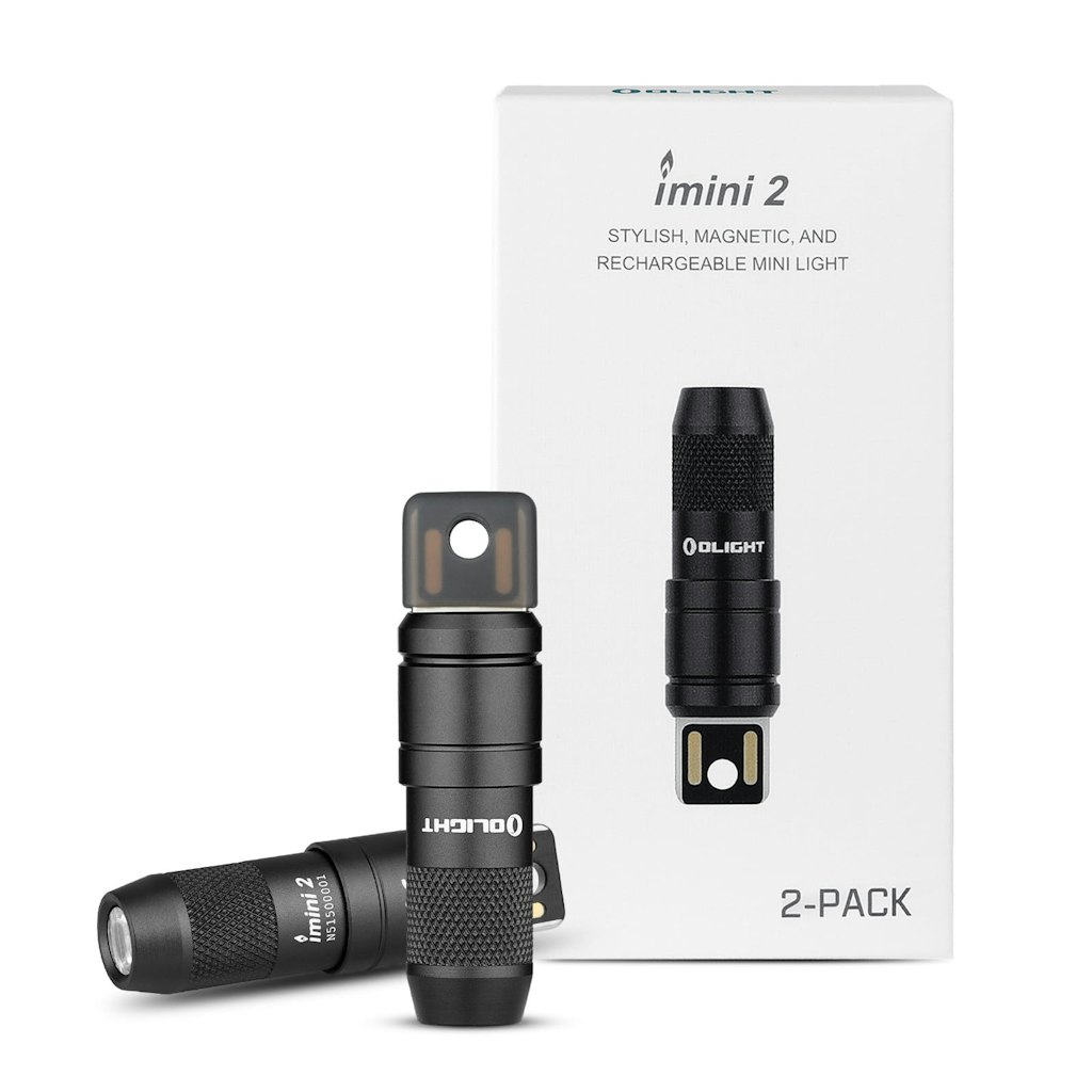 Olight iMini 2 Rechargeable EDC Keychain Flashlight 2-Pack: $27