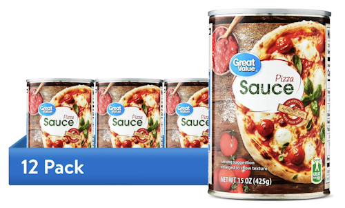 Great Value Pizza Sauce 15-oz. Can 12-Pack for $11 + free shipping w/ $35