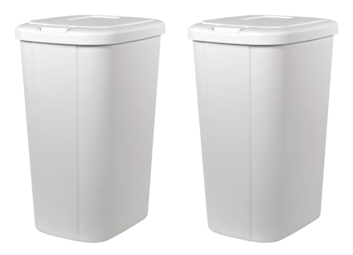 Hefty 13.3-Gallon Kitchen Touch Top Trash Can 2-Pack for $17 + free shipping w/ $35