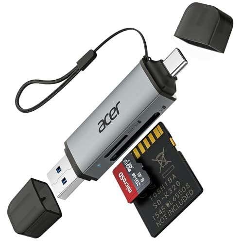 Acer USB-C Dual Slot Micro SD Card Reader: $9.98