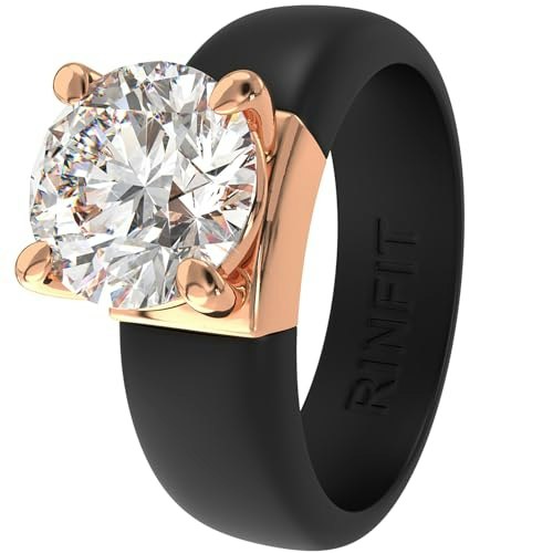 Rinfit Silicone Ring with Round-Cut CZ Stone 4-Pack: $42.49 Rinfit Silicone Ring with Round-Cut CZ Stone 4-Pack: $42.49
