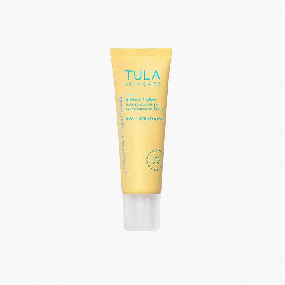 Tula Skincare Protect + Glow Daily Sunscreen Gel SPF 30 1.7oz: $38 Tula Skincare Protect + Glow Daily Sunscreen Gel SPF 30 1.7oz: $38