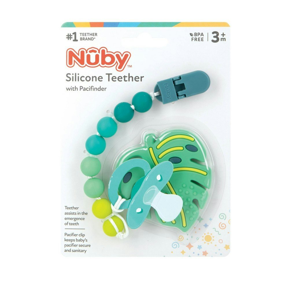 Nuby Silicone Teether and Pacifier Clip Set: $8.79 Nuby Silicone Teether and Pacifier Clip Set: $8.79