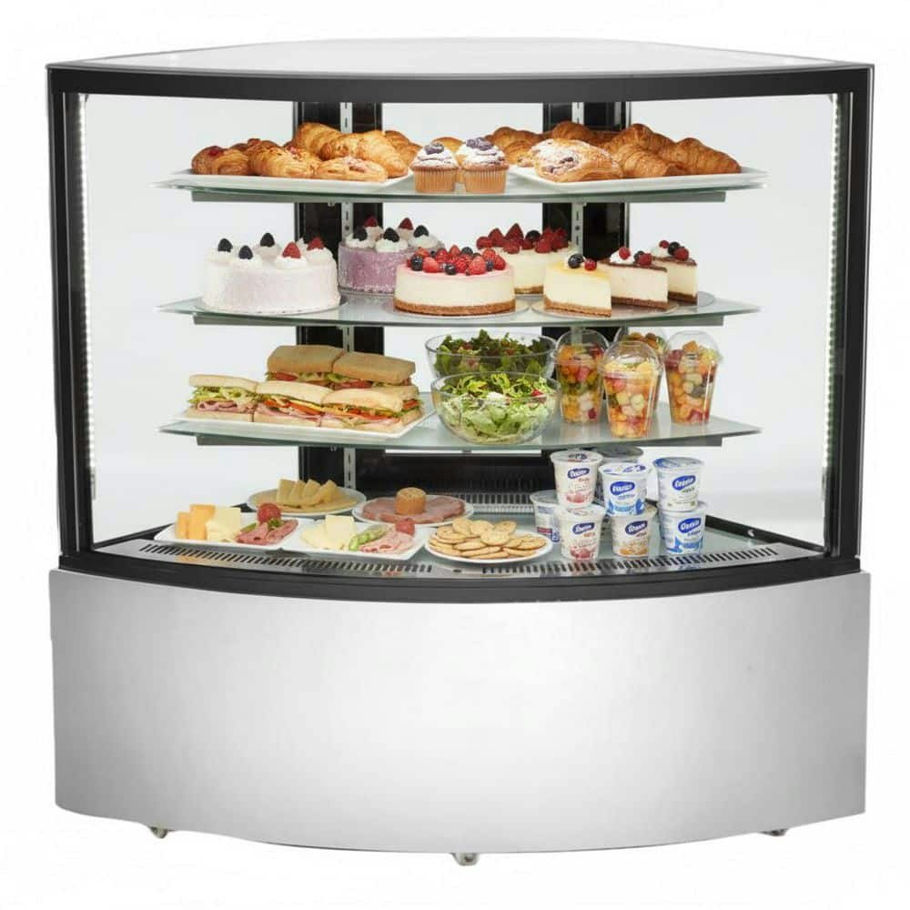 59-Inch 15.5-Cubic-Foot Commercial Corner Refrigerated Bakery Display Case: $4,335.62