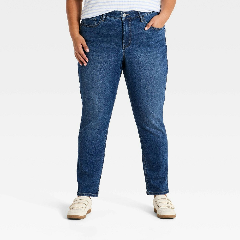 Ava & Viv Women's Plus High-Rise Skinny Jeans: $30