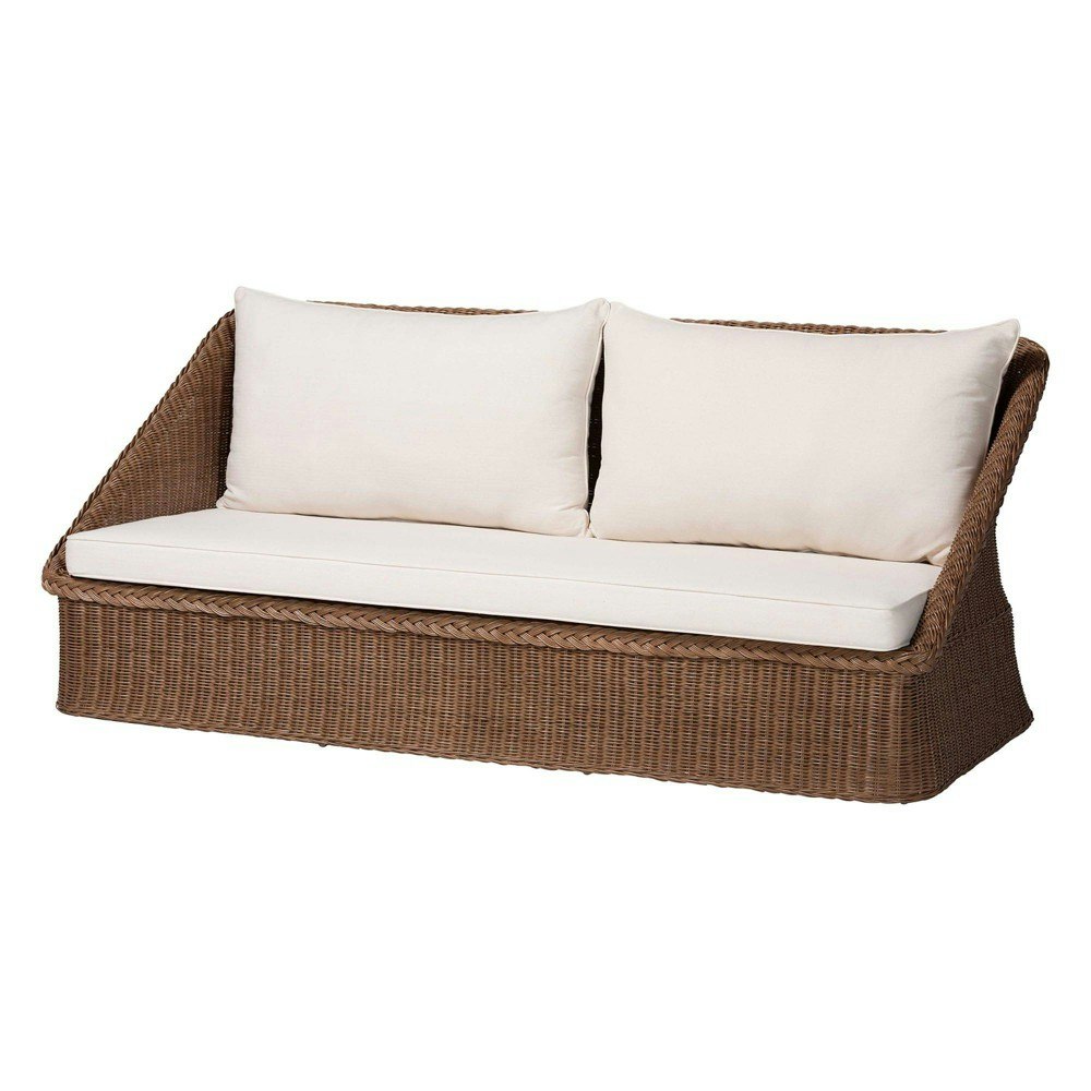 Bali & Pari Bohemian Braided Rattan Sofa: $1,199.99 Bali & Pari Bohemian Braided Rattan Sofa: $1,199.99