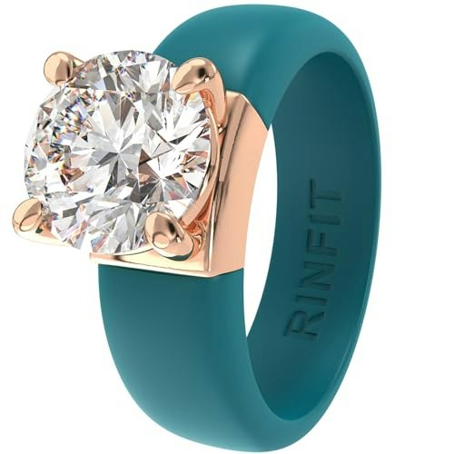 Rinfit Silicone Ring with Round-Cut CZ 4-Pack: $40.84 Rinfit Silicone Ring with Round-Cut CZ 4-Pack: $40.84