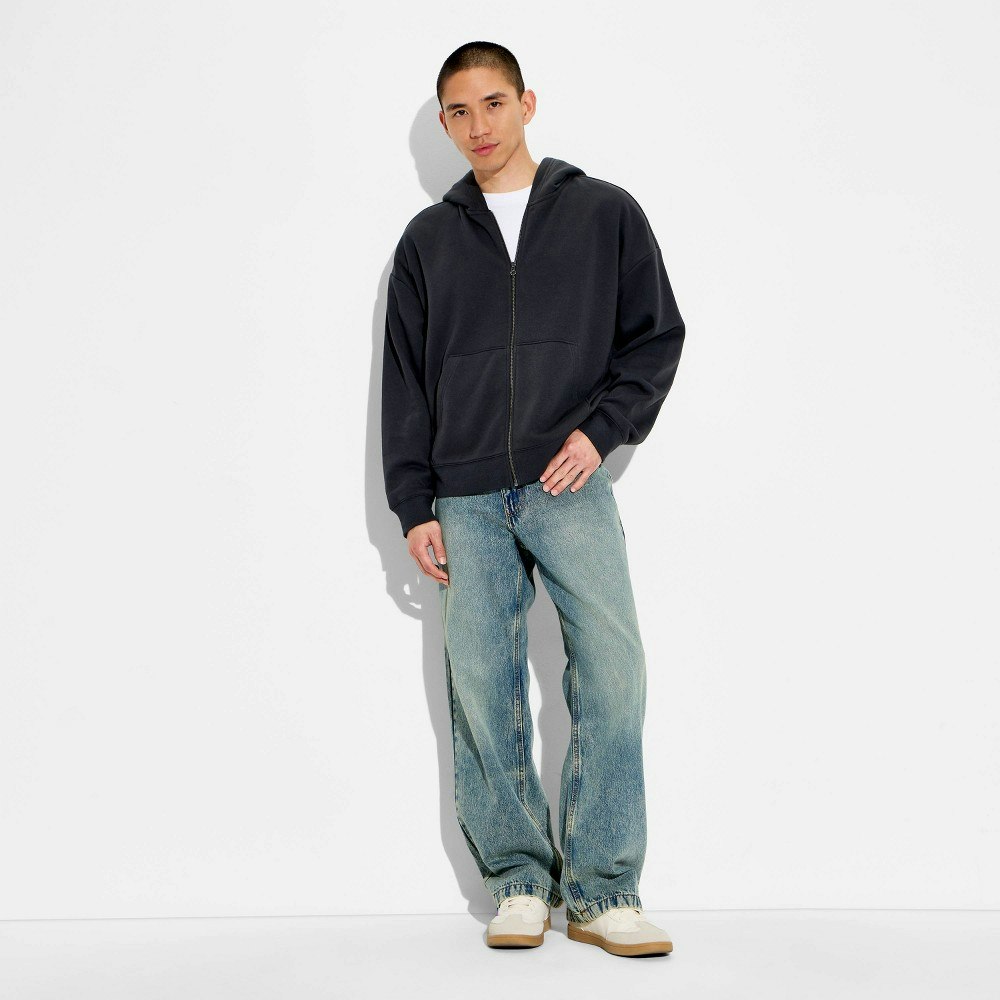 Men's Hooded Fleece Zip-Up Sweatshirt: $35 Men's Hooded Fleece Zip-Up Sweatshirt: $35