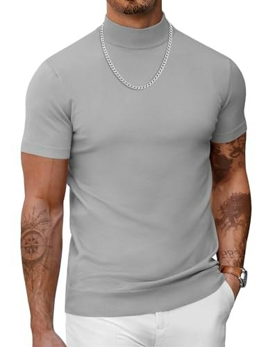 Coofandy Men's Mock Turtleneck Short Sleeve Sweater: $16.98 Coofandy Men's Mock Turtleneck Short Sleeve Sweater: $16.98