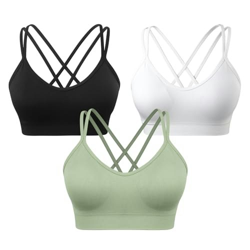 Veqking Strappy Cross Back Sports Bra 3-Pack: $25.49 Veqking Strappy Cross Back Sports Bra 3-Pack: $25.49