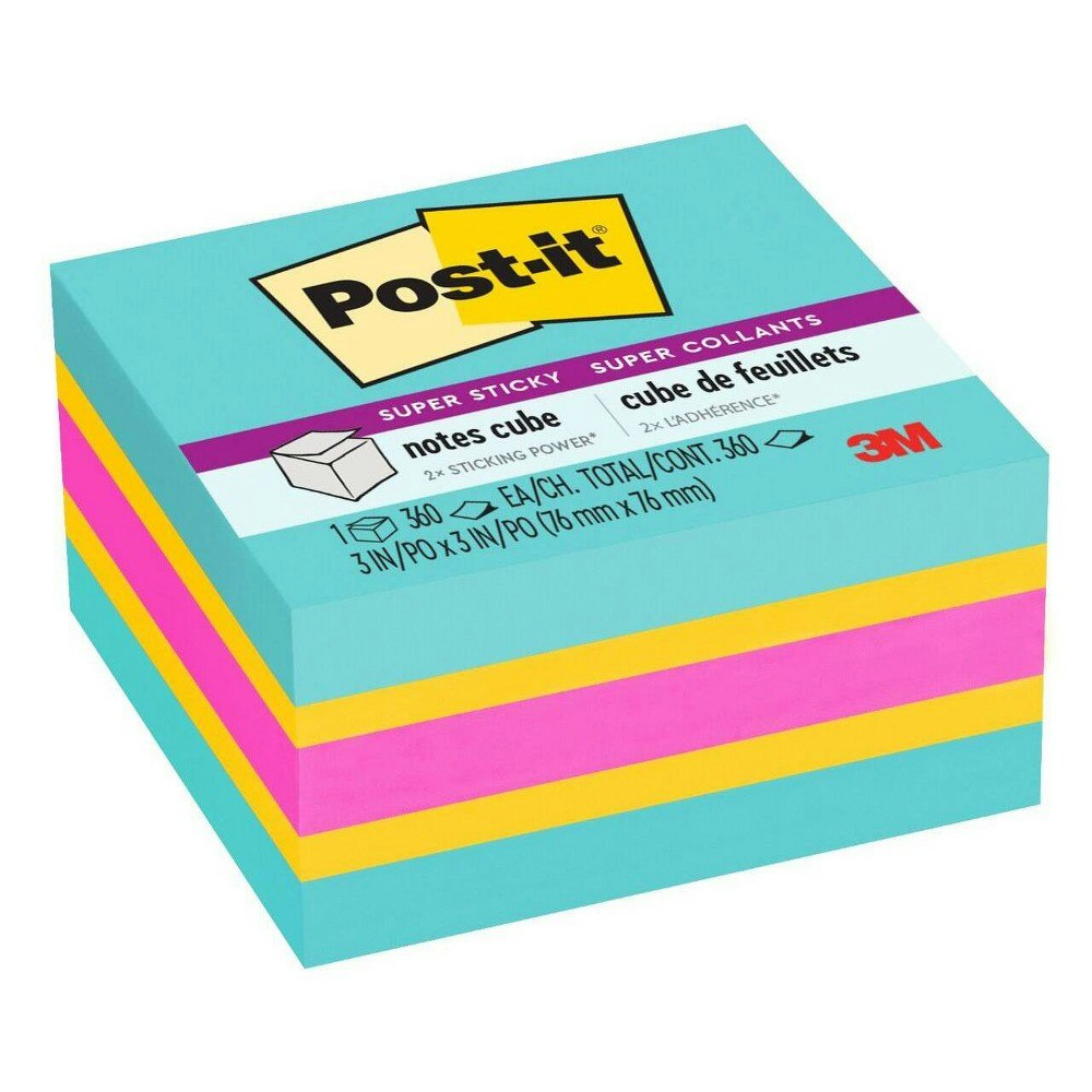 Post-it Super Sticky Notes Cube: $5.89 Post-it Super Sticky Notes Cube: $5.89