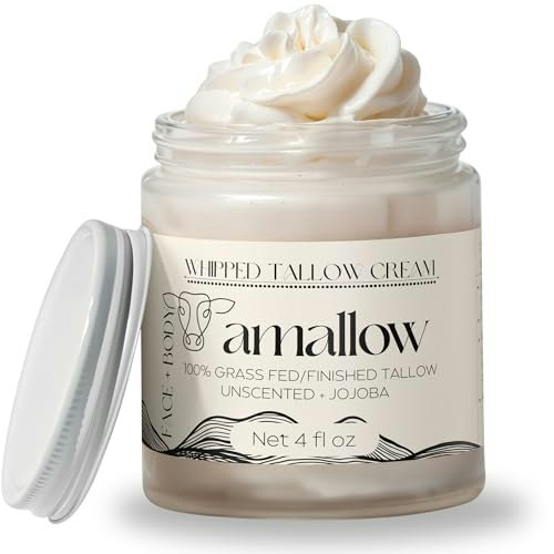 Amallow Grass-Fed Beef Tallow Whipped Moisturizer 4-oz.: $25.99 Amallow Grass-Fed Beef Tallow Whipped Moisturizer 4-oz.: $25.99