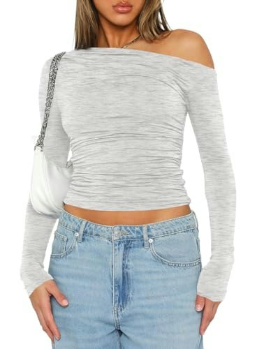 Darong Women's Off-Shoulder Long-Sleeve Top: $19.80 Darong Women's Off-Shoulder Long-Sleeve Top: $19.80