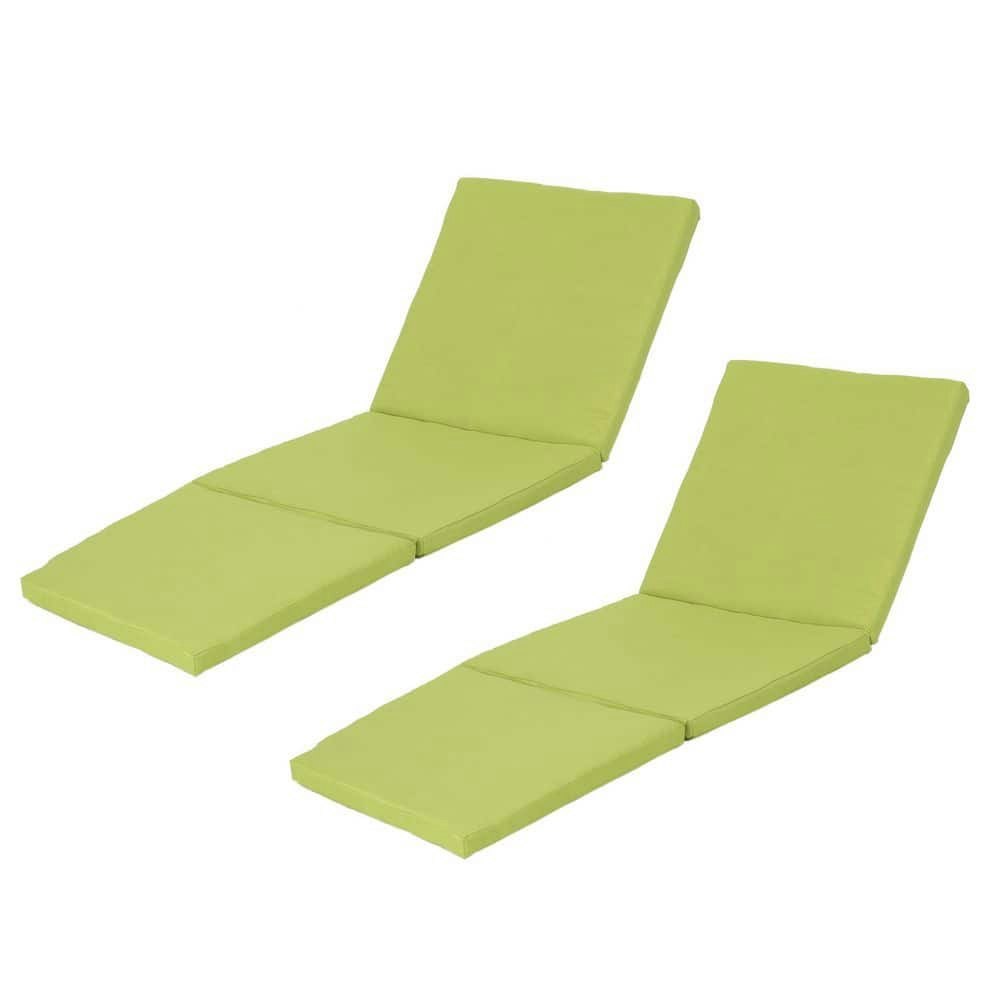 25.5" x 76.75" Outdoor Patio Chaise Lounge Cushion 2-Pack: $267.77