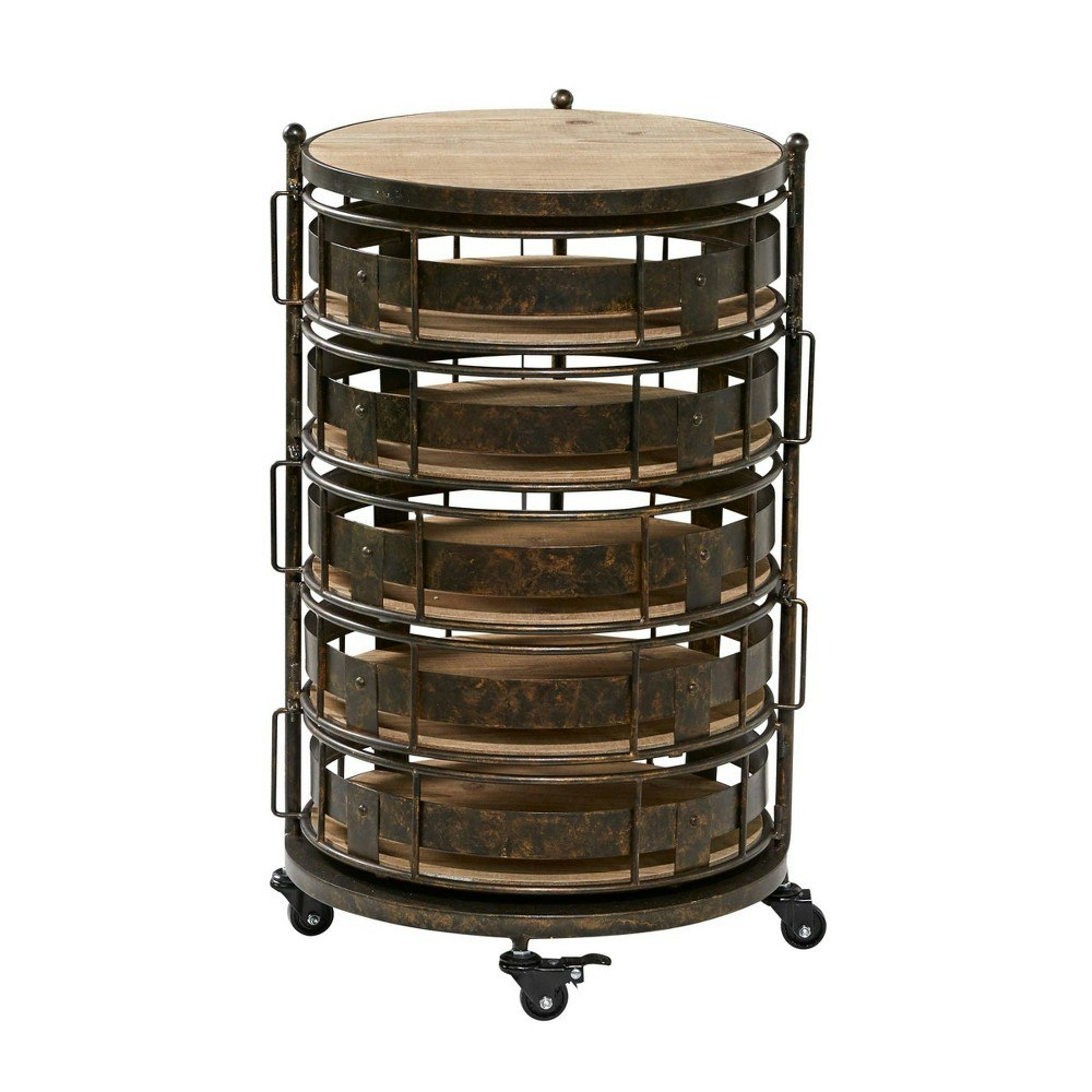 Olivia & May 5-Drawer 6-Shelf Rolling Utility Cart: $190.99 Olivia & May 5-Drawer 6-Shelf Rolling Utility Cart: $190.99