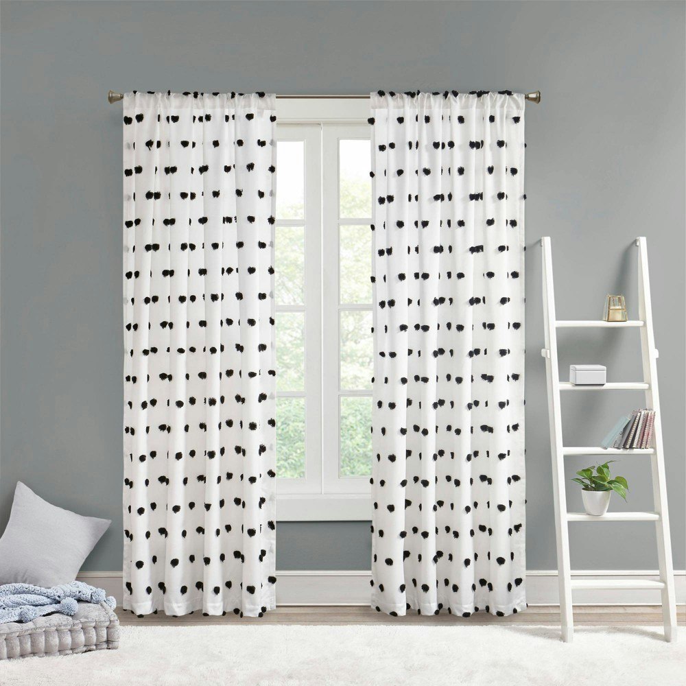 63" x 50" Ashley Pom-Pom Sheer Window Panel: $22.49 63" x 50" Ashley Pom-Pom Sheer Window Panel: $22.49