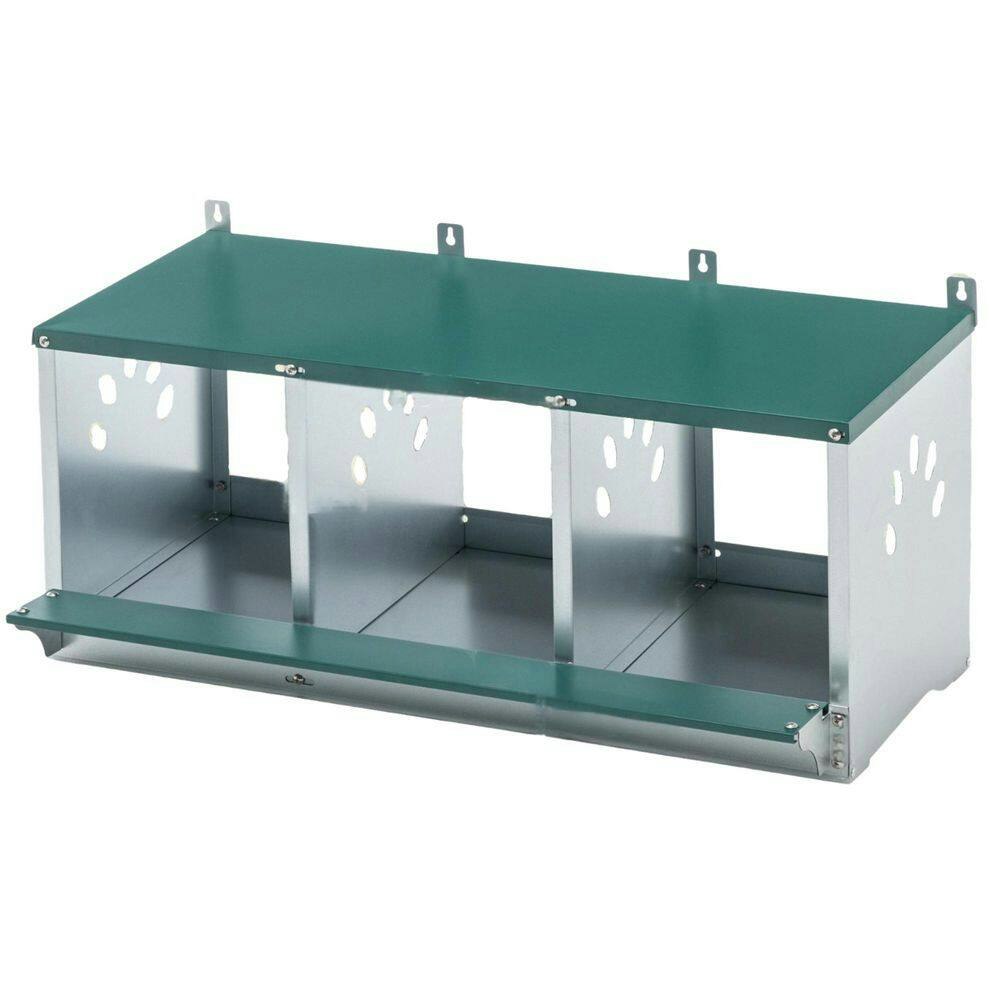 3-Compartment Galvanized Steel Chicken Nesting Box: $70.59