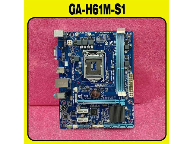 Gigabyte GA-H61M-S1 LGA 1155 Micro-ATX Motherboard: $211.54 Gigabyte GA-H61M-S1 LGA 1155 Micro-ATX Motherboard: $211.54