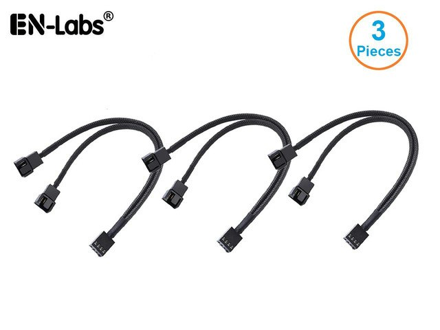 1-to-2 PWM 4-pin Fan Power Splitter Cable 10-Pack: $10.99