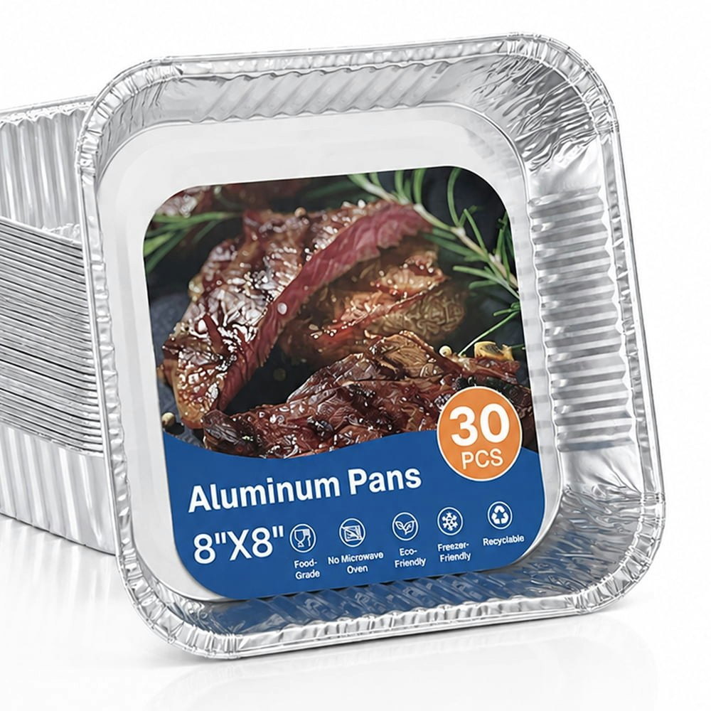 Behome 8x8-Inch Disposable Aluminum Baking Pan 30-Pack: $14.39 Behome 8x8-Inch Disposable Aluminum Baking Pan 30-Pack: $14.39