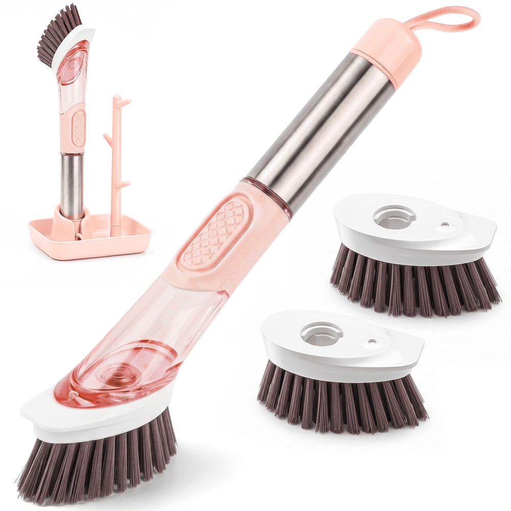 Dsoolo Kitchen Dish Brush Soap Dispenser Set: $10.93