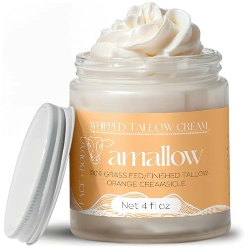 Amallow Grass-Fed Whipped Beef Tallow Moisturizer 4-oz.: $25.99 Amallow Grass-Fed Whipped Beef Tallow Moisturizer 4-oz.: $25.99