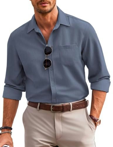 Coofandy Men's Denim Shirt: $22.98 Coofandy Men's Denim Shirt: $22.98