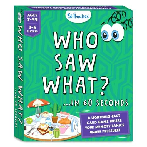Skillmatics Who Saw What? Memory Board Game: $18.97