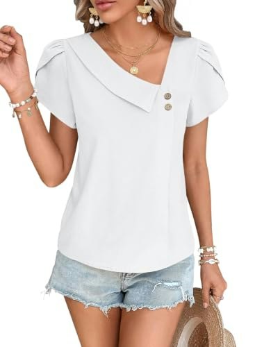 Falechay Women's Tulip Sleeve Short Sleeve Top: $23.98 Falechay Women's Tulip Sleeve Short Sleeve Top: $23.98