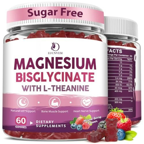 Magnesium Bisglycinate Chelate and L-theanine Gummies 60-Count: $29.58 Magnesium Bisglycinate Chelate and L-theanine Gummies 60-Count: $29.58