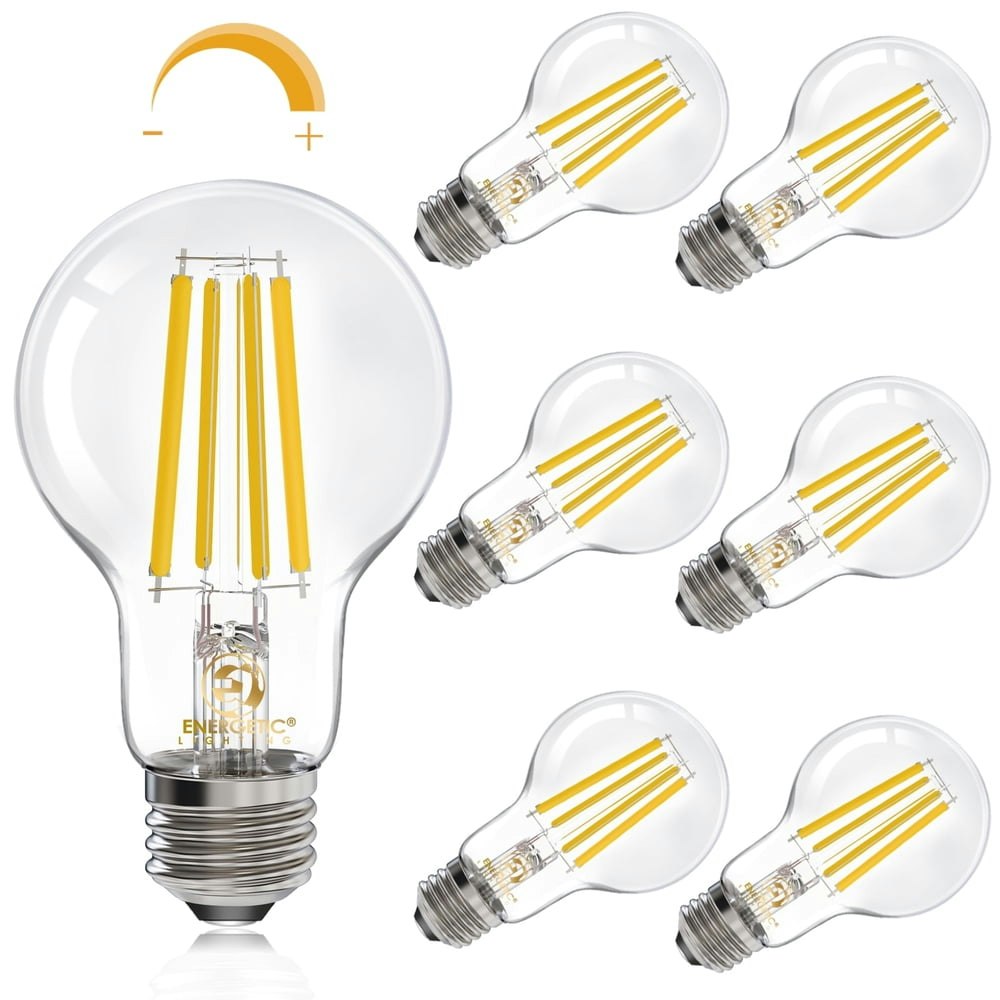 Energetic 100-Watt Equivalent A19 Dimmable LED Edison Light Bulb 6-Pack: $18.53 Energetic 100-Watt Equivalent A19 Dimmable LED Edison Light Bulb 6-Pack: $18.53