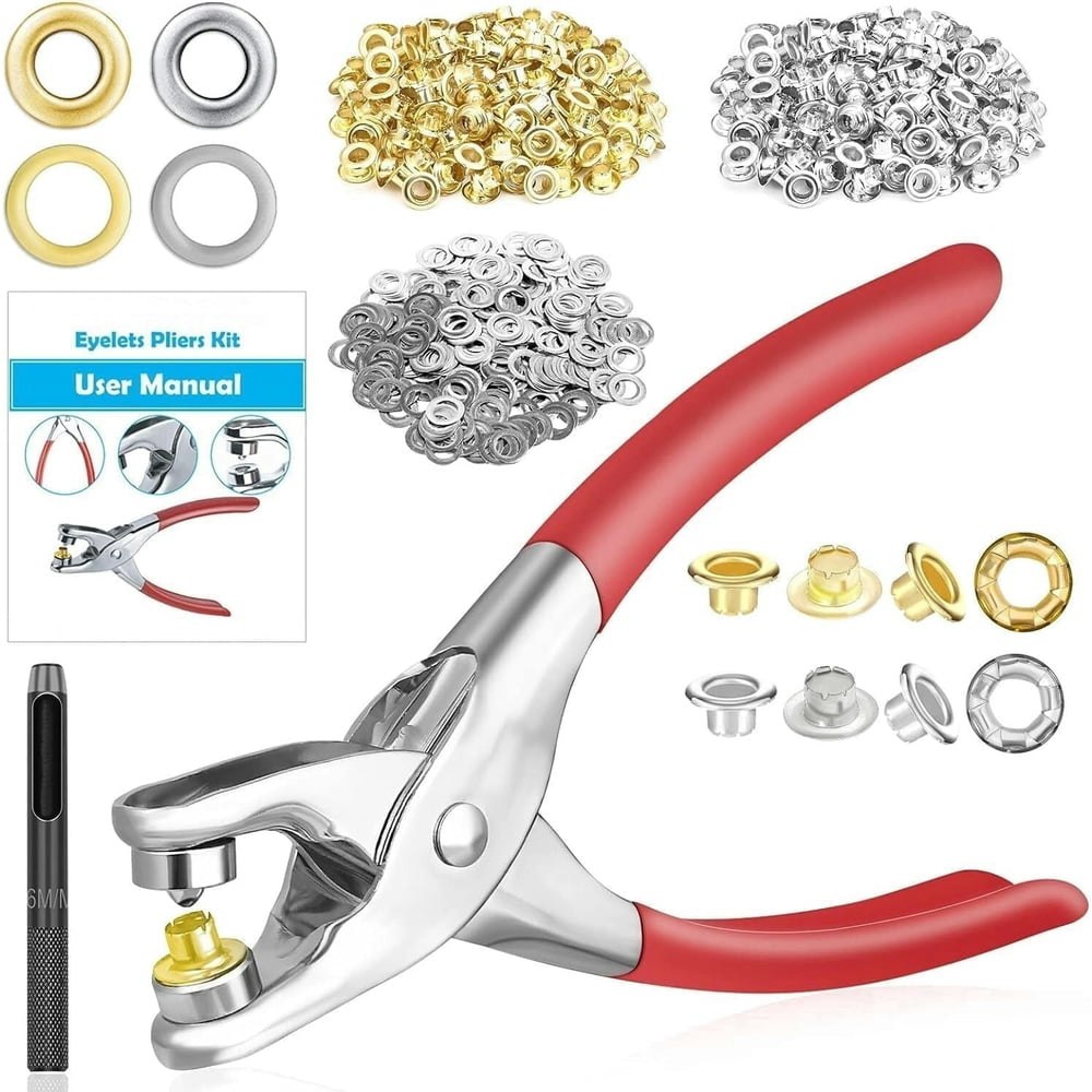 Grommet Tool Kit 800-Piece 1/4-Inch Eyelet Set: $8.99 Grommet Tool Kit 800-Piece 1/4-Inch Eyelet Set: $8.99